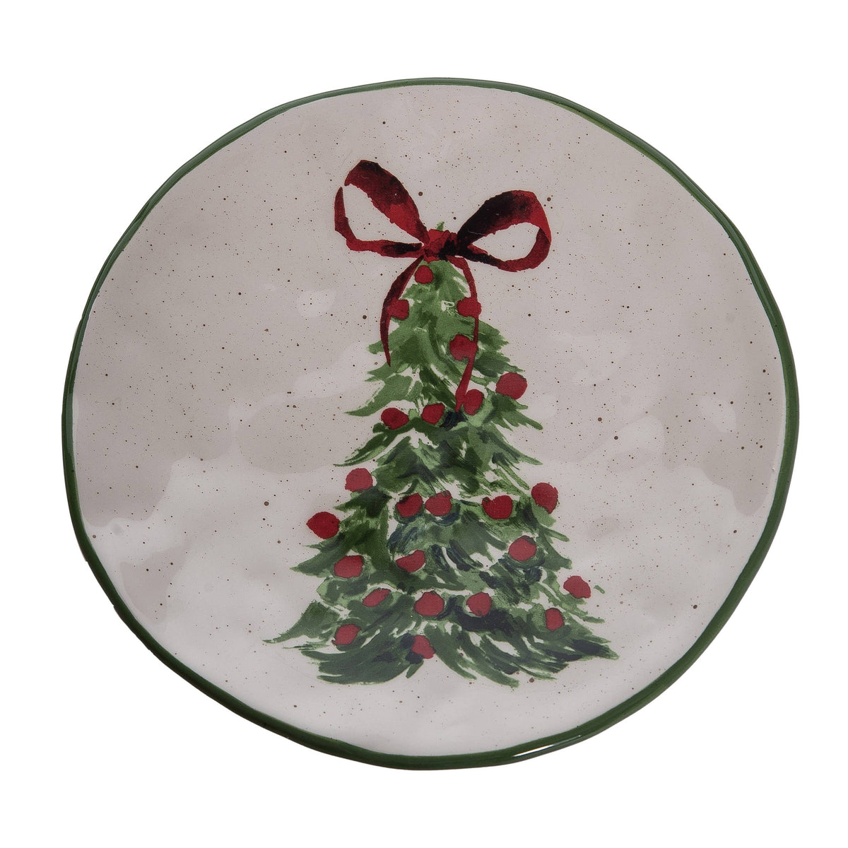 Ceramic Round Platter Tree Art Design