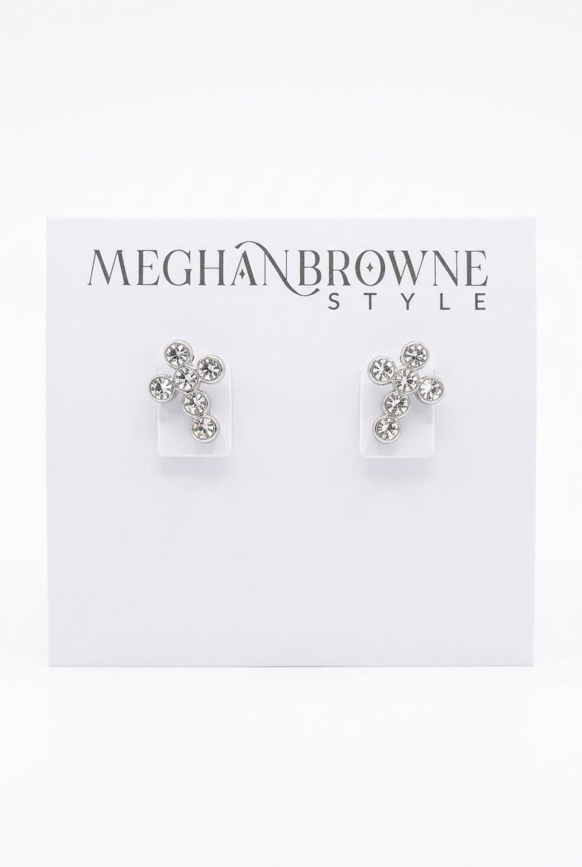 Vince Silver Cross Earrings