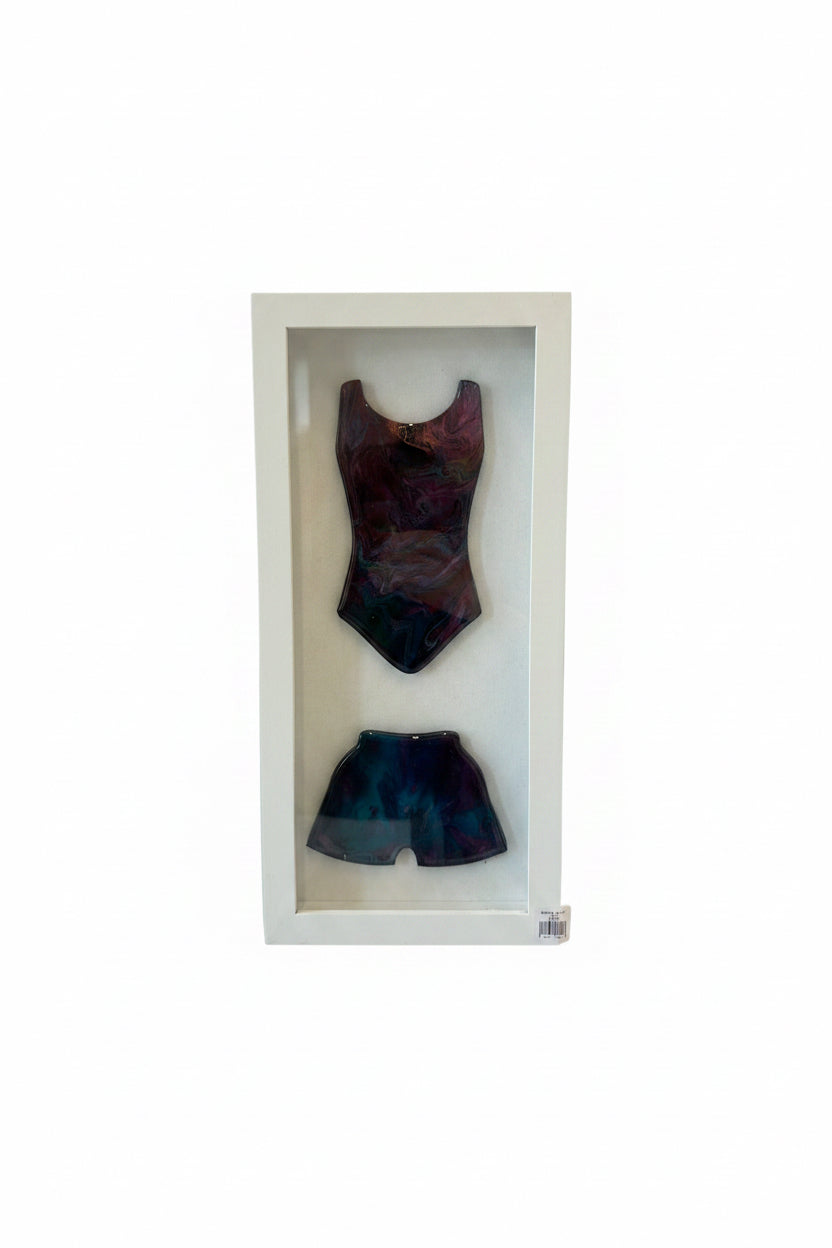Bathing Suit 7" X15" Framed Resin Art - Original by Terri Cipolla