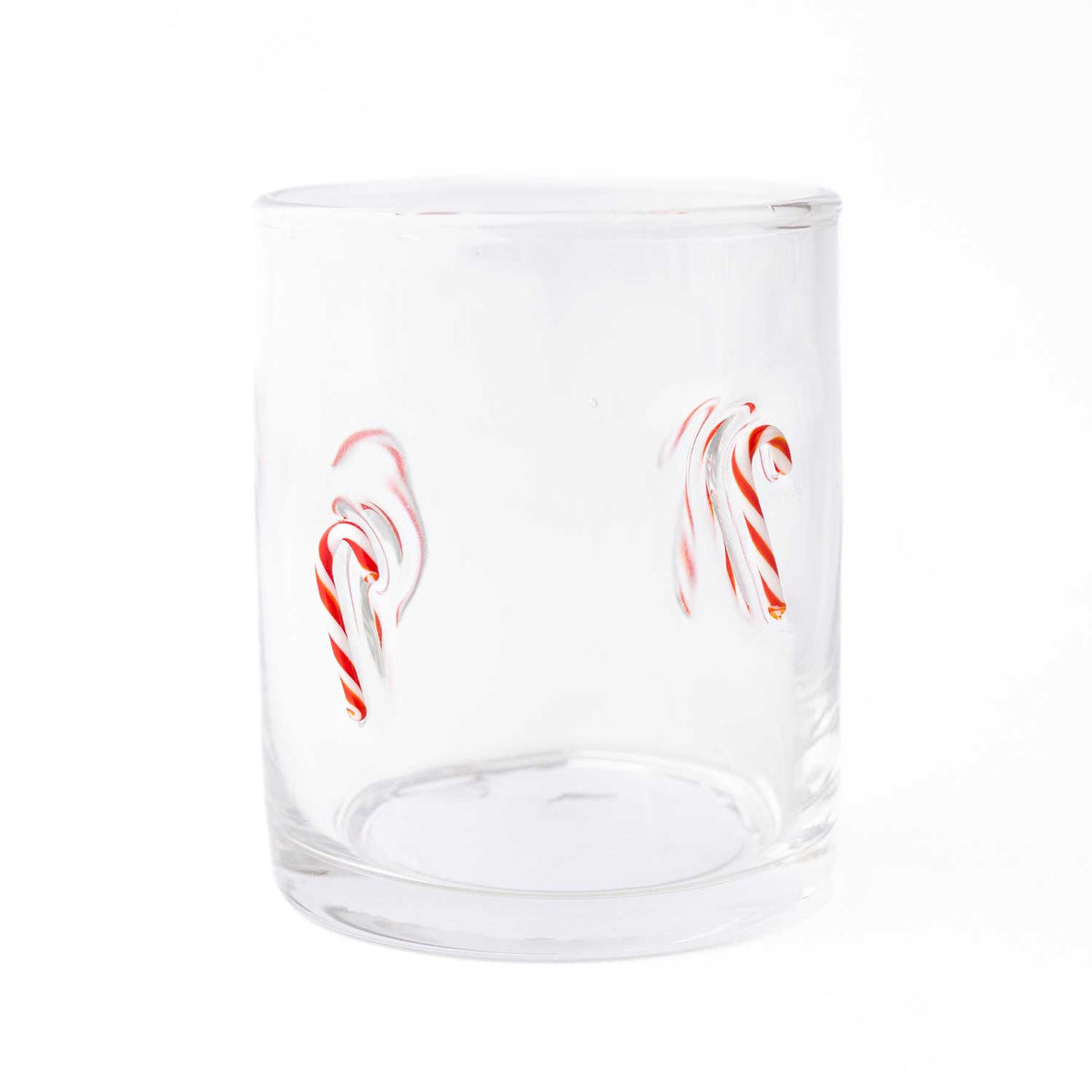 Candy Cane Icon Bead Drinking Glass, 8 oz