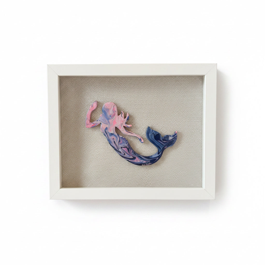 Resin Mermaid Pink/Navy