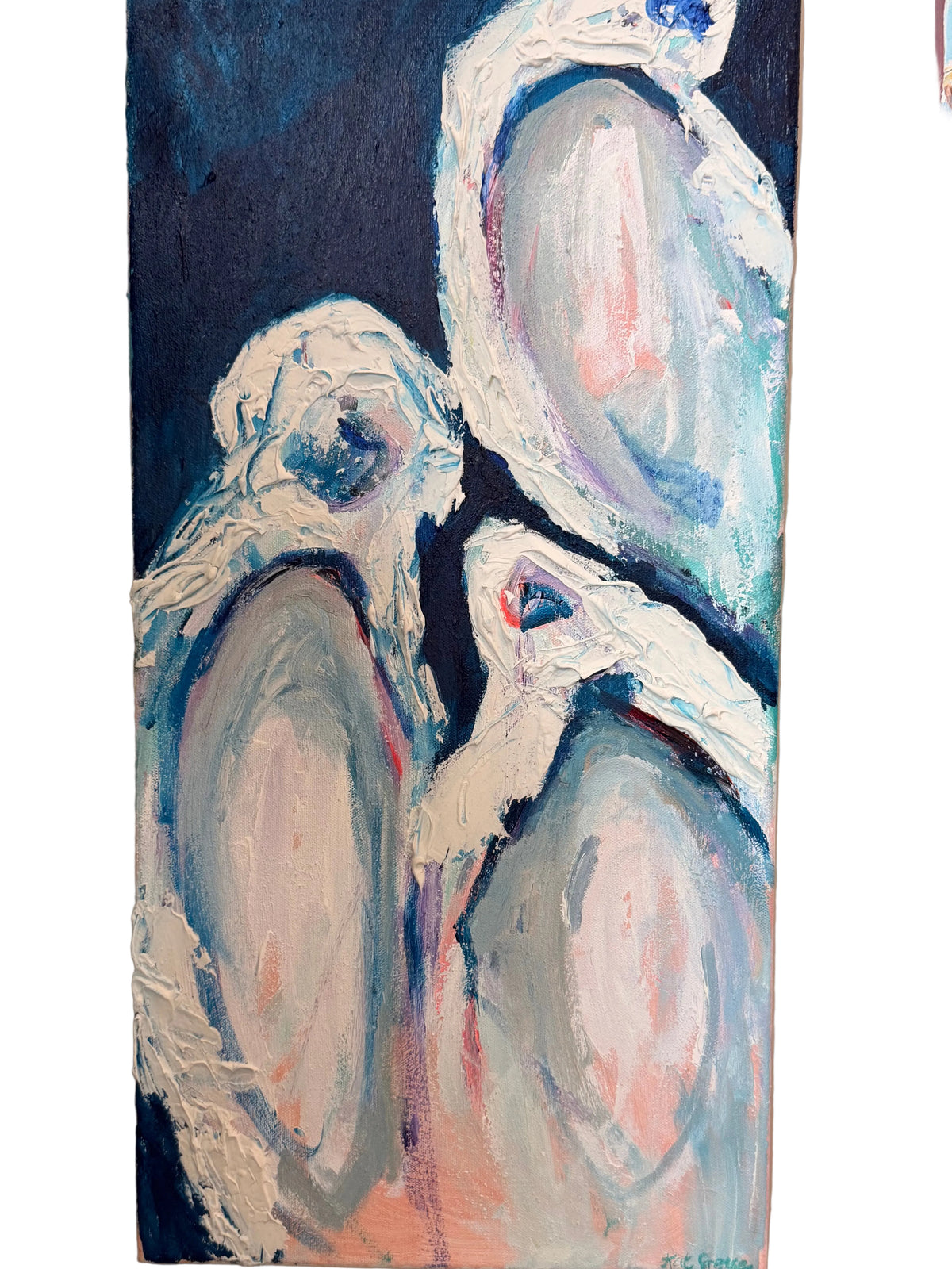 Oysters on Canvas, Original Painting by Kat Cresse