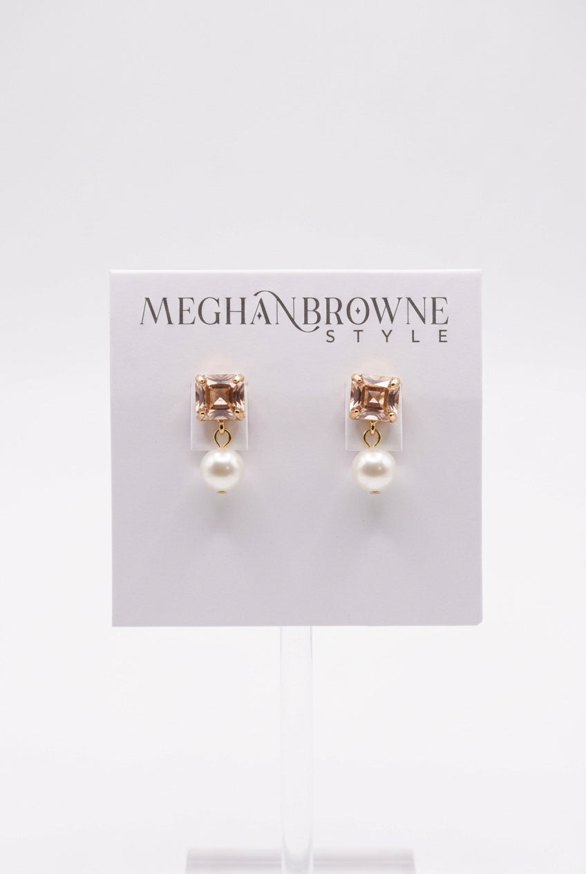 Odie Gold Pearl Earrings
