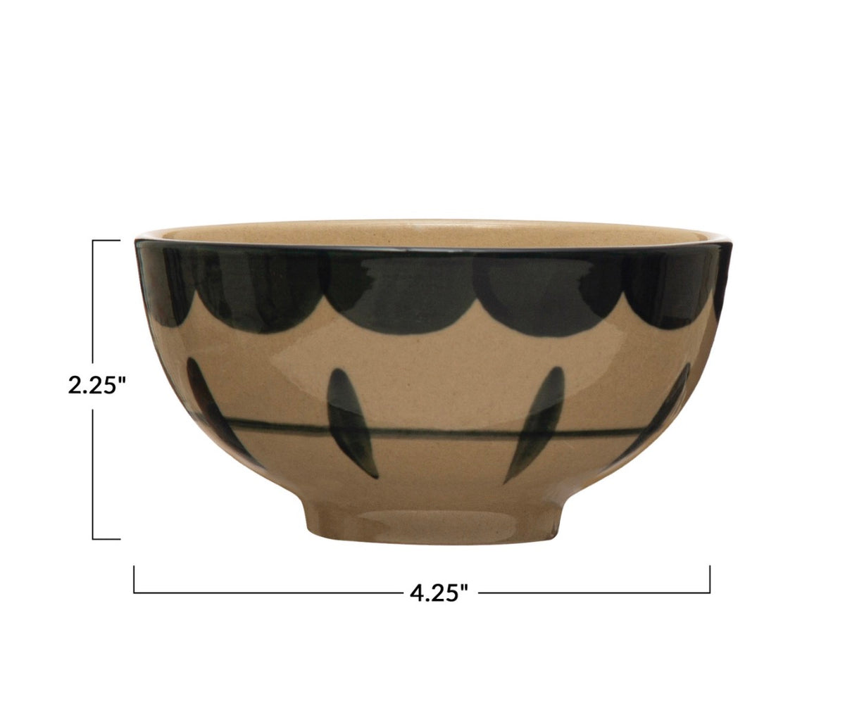 Hand-Painted Stoneware Bowl