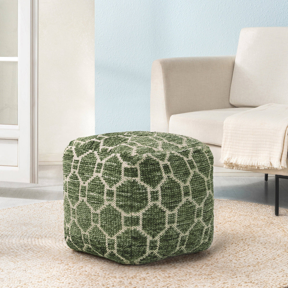 Athens Pouf - Green