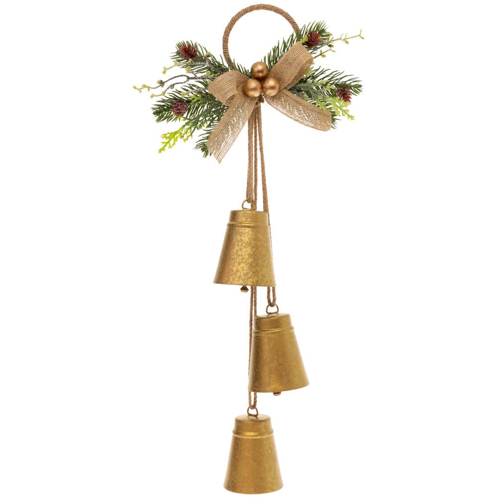 Gold Liberty Bell Christmas Door Hanger