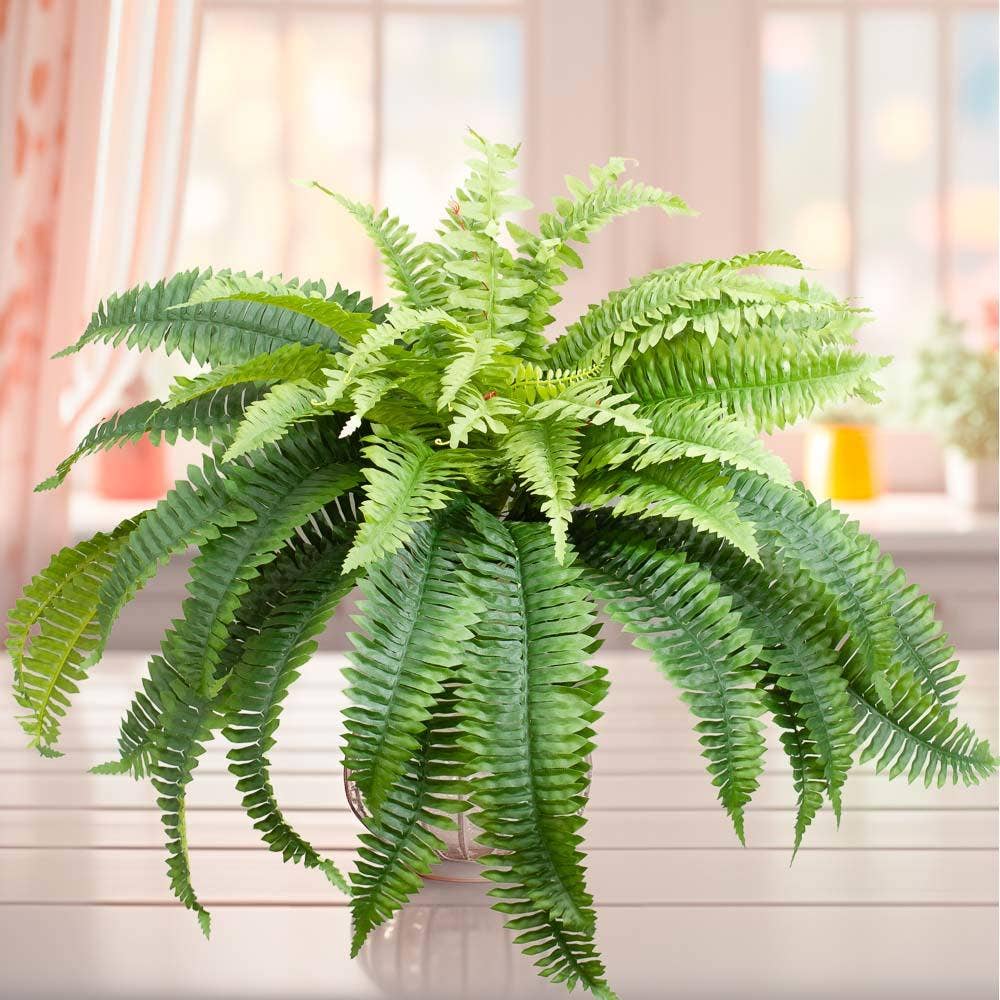 26" Natural Look Artificial Boston Fern Bush