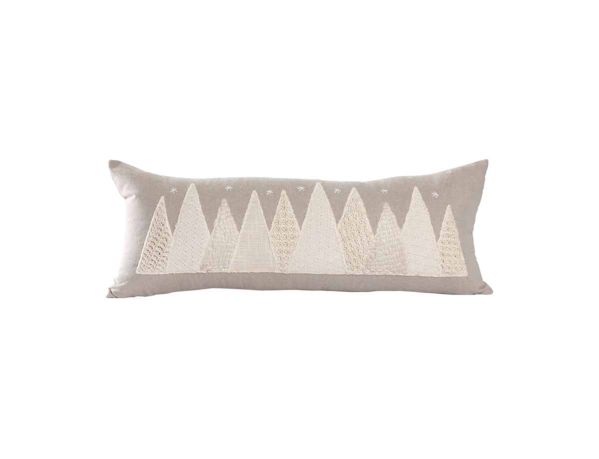 Embroidered Christmas Tree Pillow
