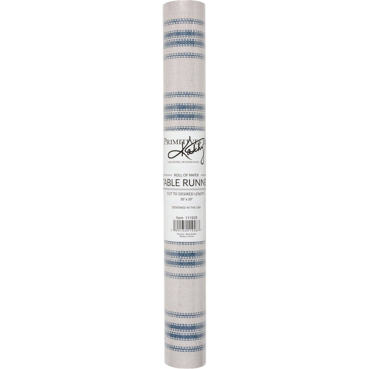 Blue Stripe Paper Table Runner