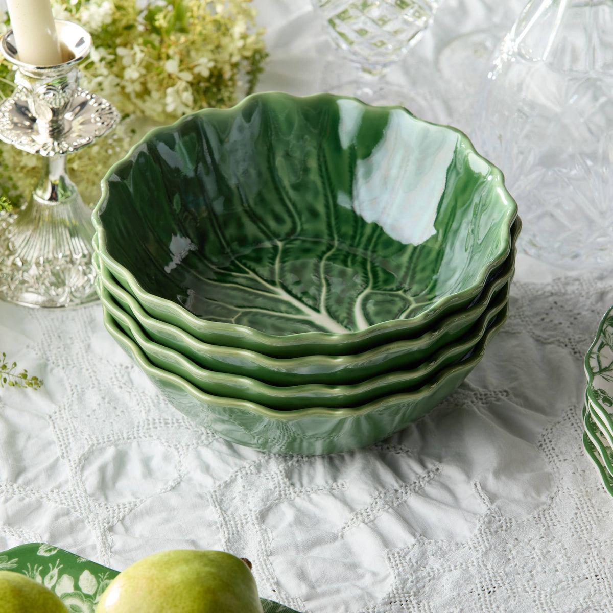 Le Jardin Cabbage 3-D Soup Bowl- 40 oz