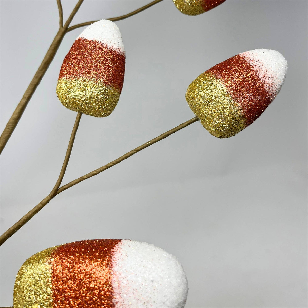 27" Glittered Candy Corn Spray
