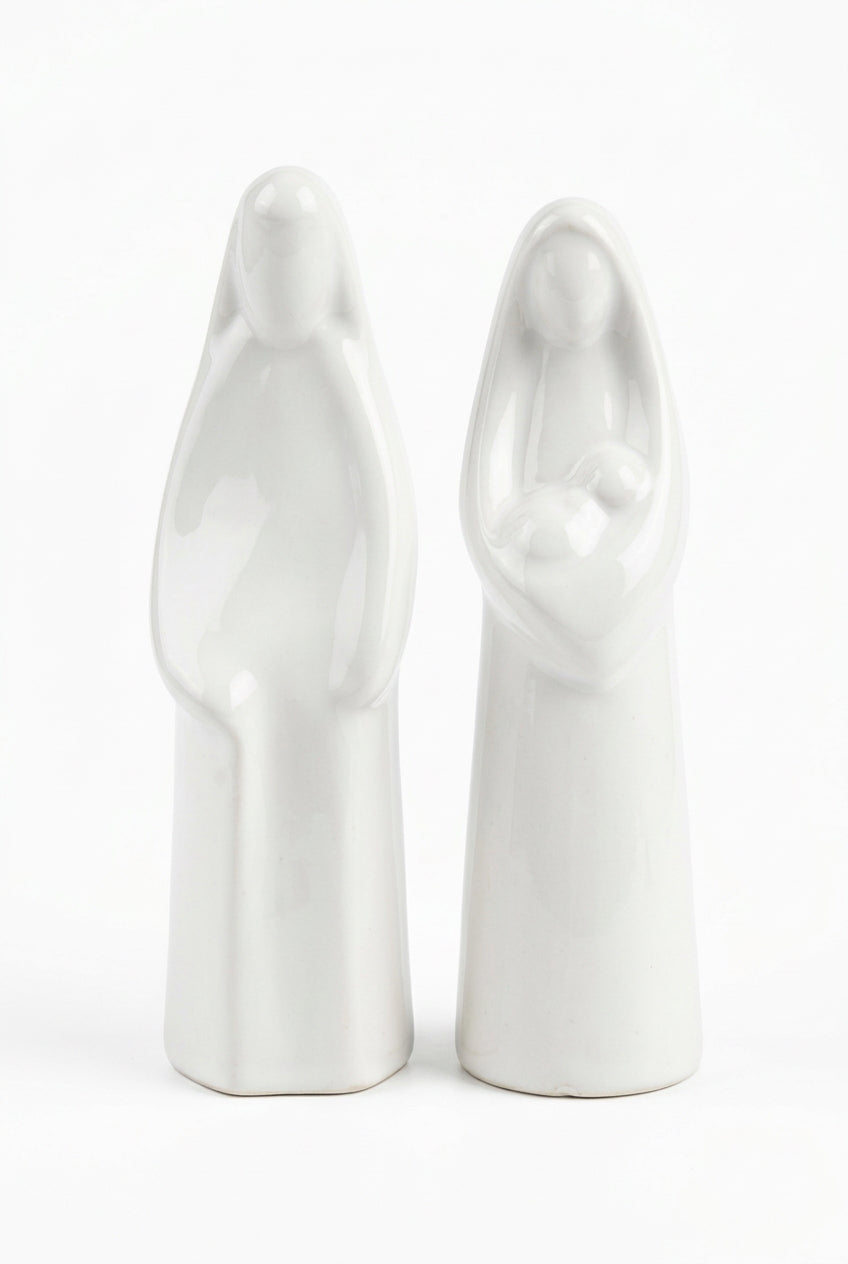 Stoneware Mary & Joseph with Baby Jesus