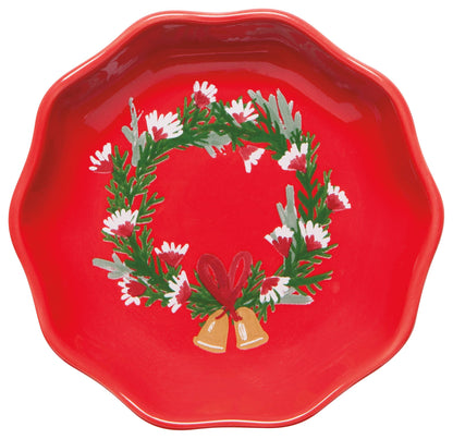 Wreaths Shaped Christmas Pinch Bowls - Set of 6