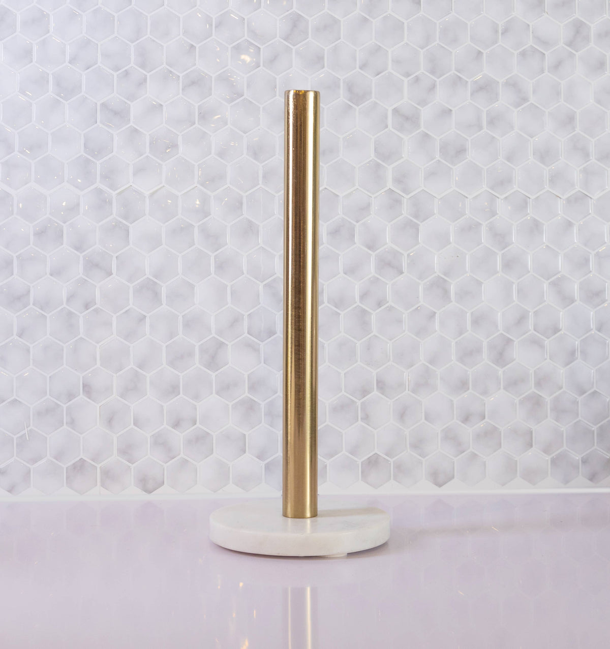 White Marble Paper Towel Holder