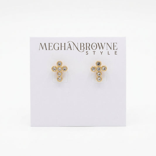 Vince Cross Gold Earrings
