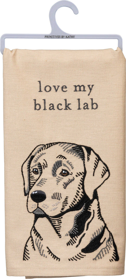 Love My Black Lab Kitchen Towel