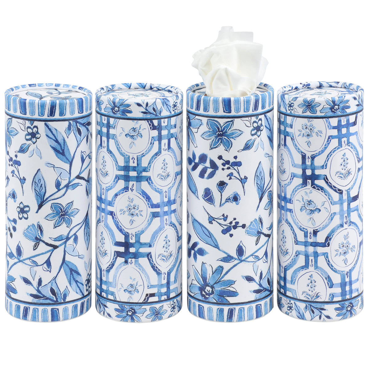 Blue Florals Tissue Box Set