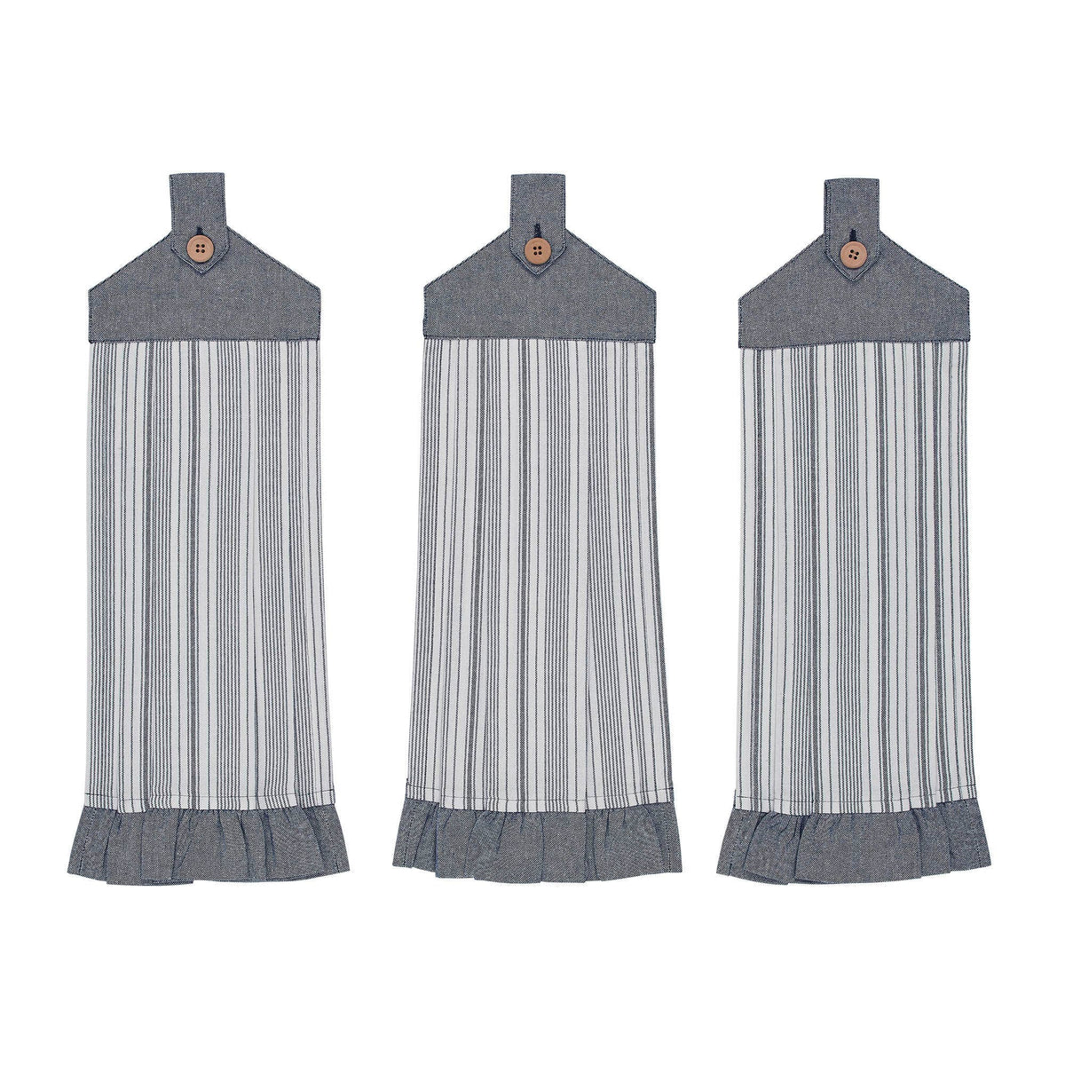 Sawyer Mill Blue Ticking Stripe Kitchen Towel 3pc
