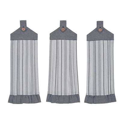 Sawyer Mill Blue Ticking Stripe Kitchen Towel 3pc
