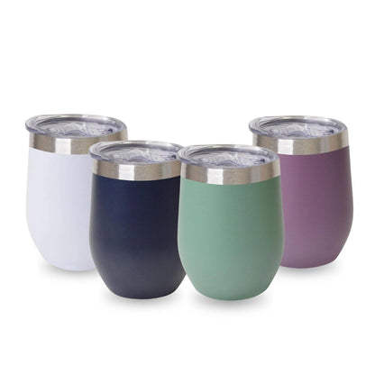 Insulated Travel Wine Tumbler with Lid  (12oz)