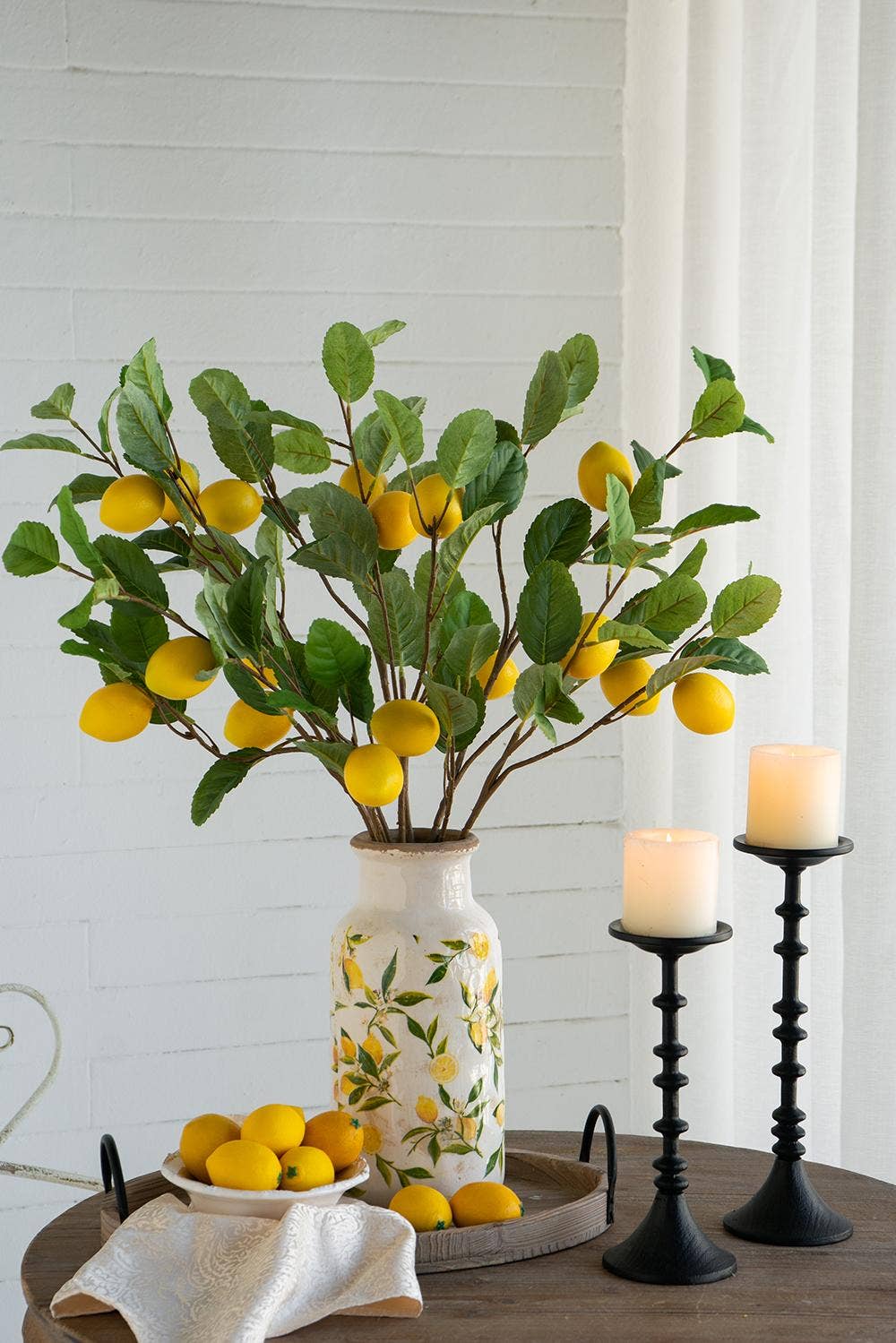 33.5"H Faux Lemon Branch