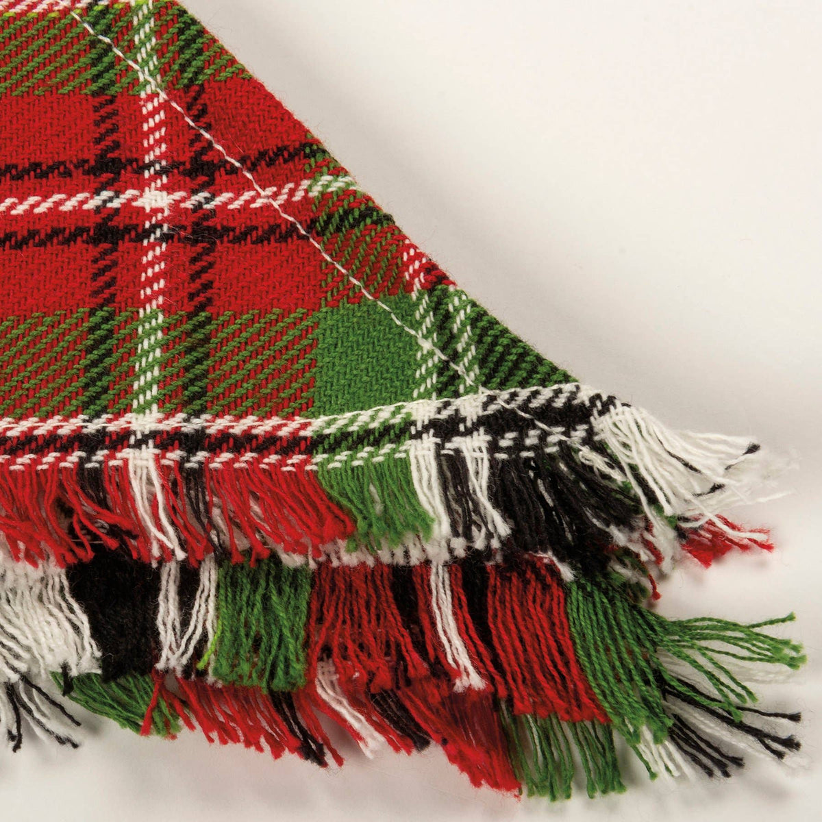 Large Plaid Christmas Pet Bandana Set