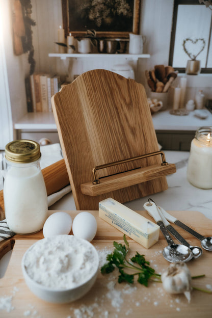 White Oak Cookbook Stand
