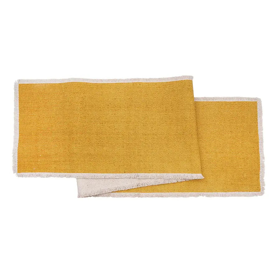 Fringed Solid Table Runner