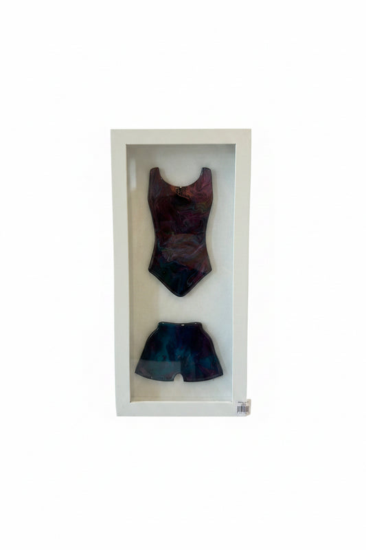 Bathing Suit 7" X15" Framed Resin Art - Original by Terri Cipolla