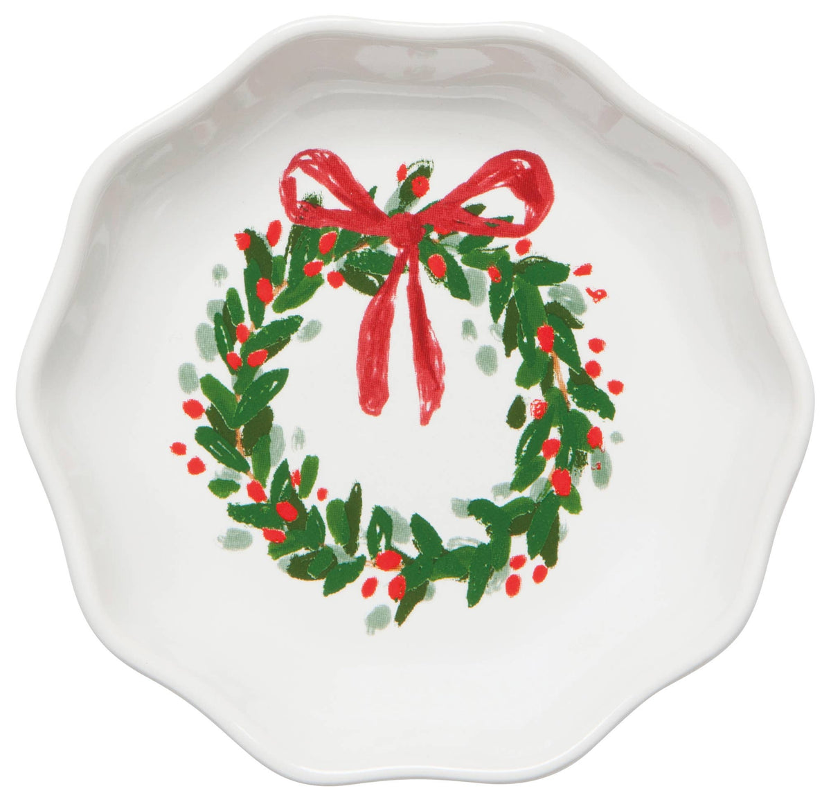 Wreaths Shaped Christmas Pinch Bowls - Set of 6