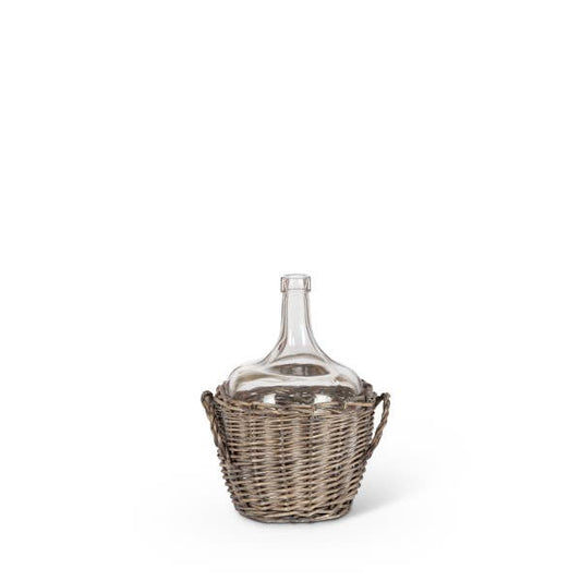 Small Glass Jar in Basket