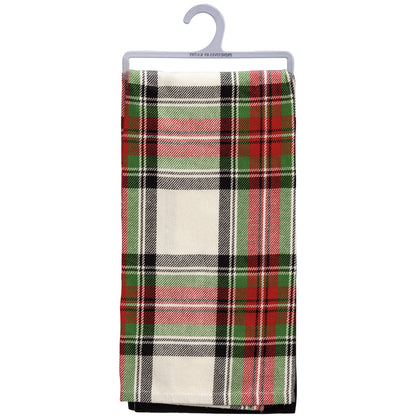 Merry Christmas Plaid Kitchen Towel