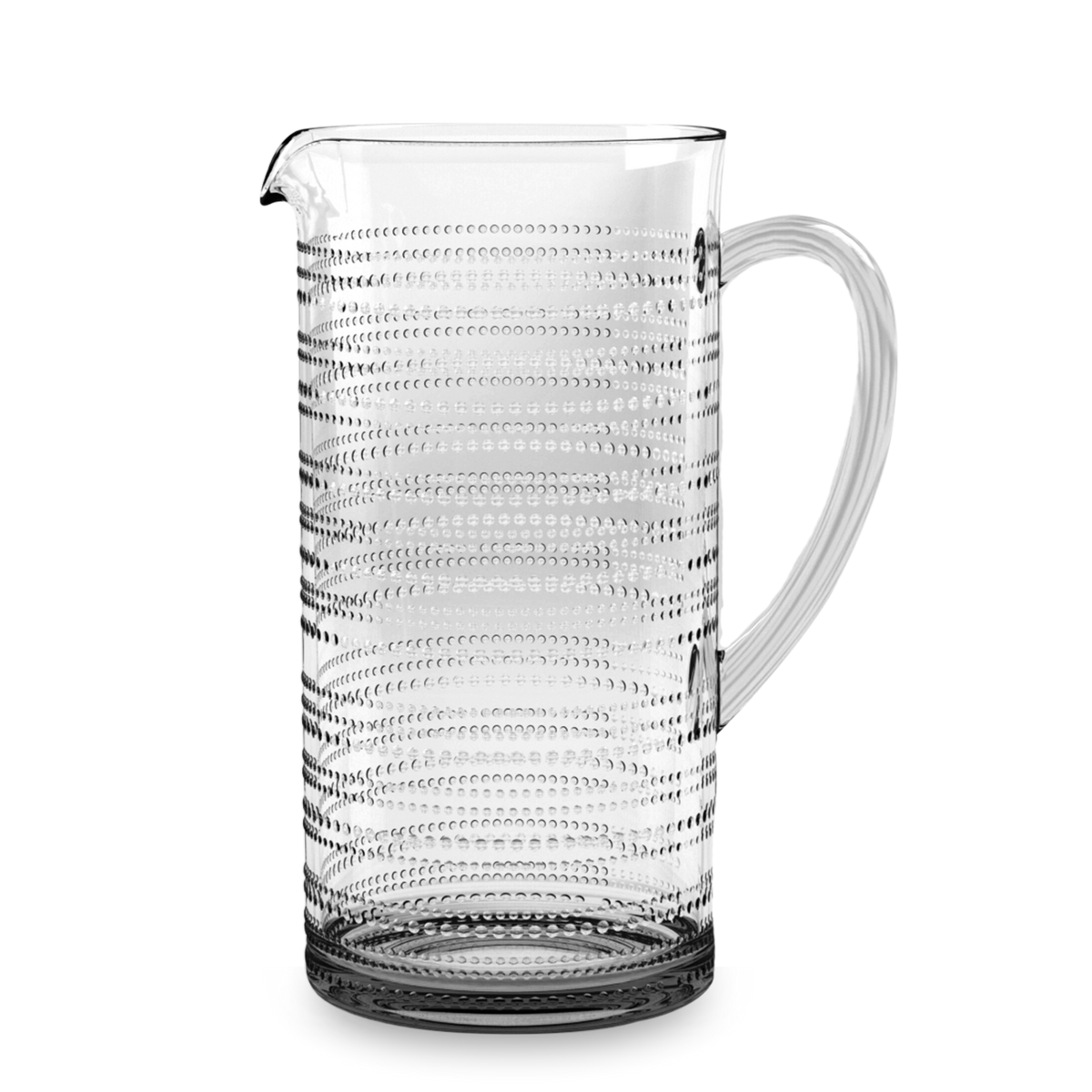 Beaded Shatterproof Premium Plastic Clear Pitcher