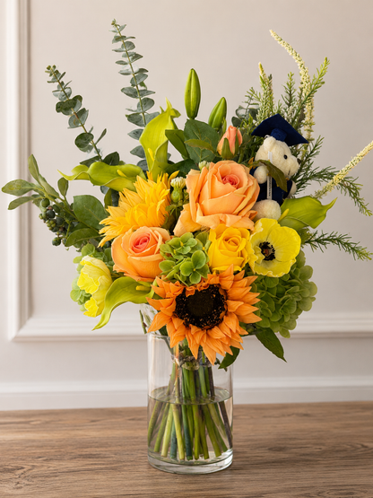 27.5"-Lux Collection-Moisturized Real Touch Sunflower Stem