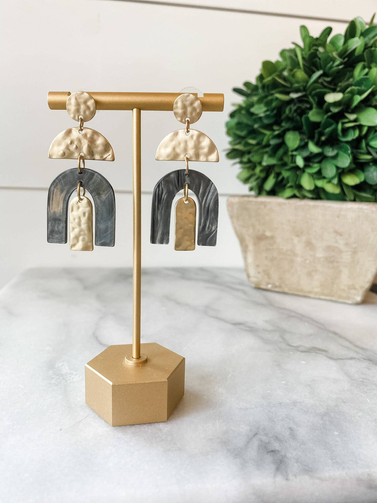Hammered Arch Southern Statement Earrings