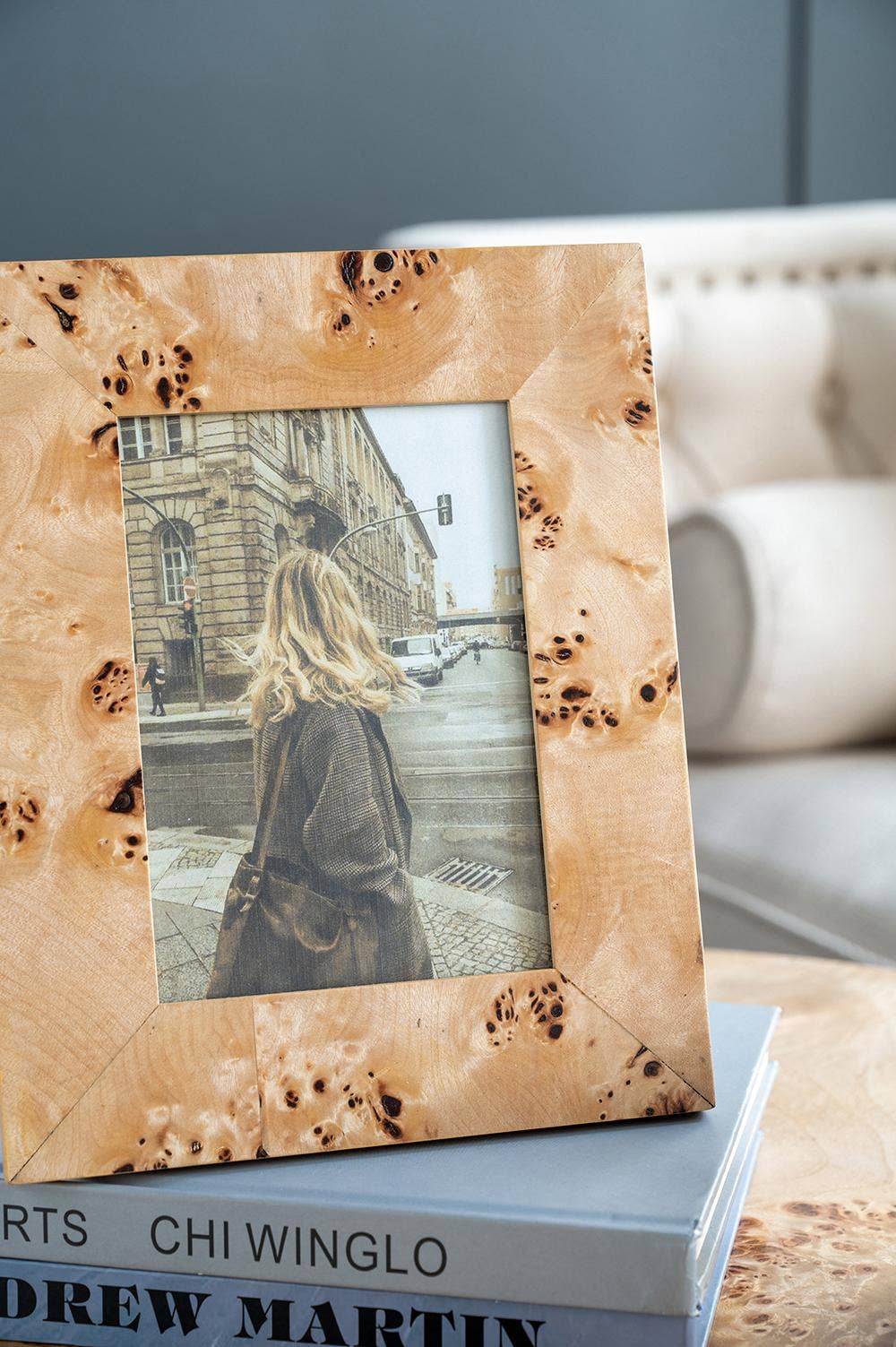 8x10" Burl Wood Photo Frame (Holds 5x7 Photo)