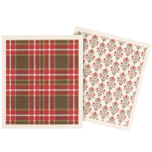Red Plaid Swedish Cloth Set