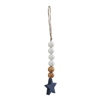 Americana Star Bead Garland Ornament