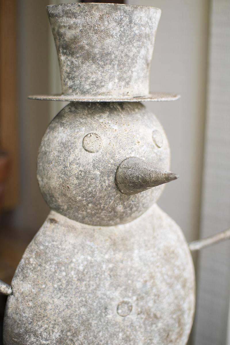 Rustic 40” Metal Snowman