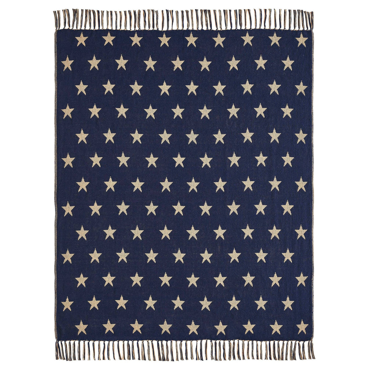 Patriotic Star Woven Throw Blanket 50x60 Americana