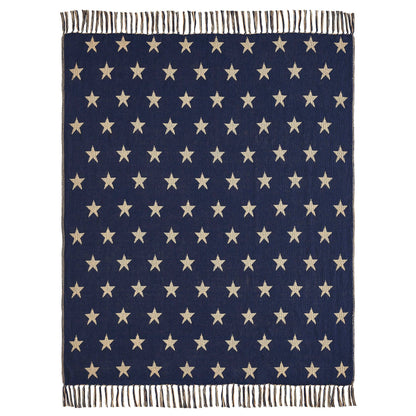 Patriotic Star Woven Throw Blanket 50x60 Americana