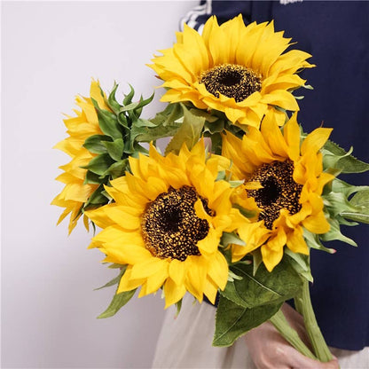 27.5"-Lux Collection-Moisturized Real Touch Sunflower Stem
