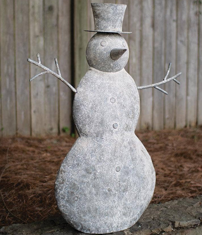 Rustic 40” Metal Snowman