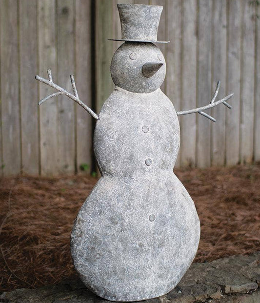 Rustic 40” Metal Snowman