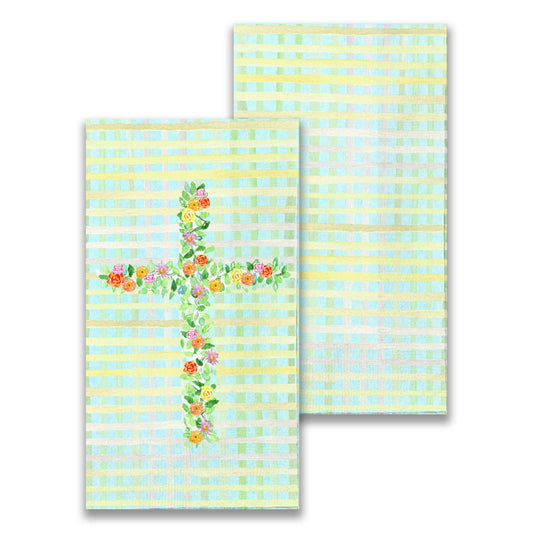 Cross with Flowers Guest Towel