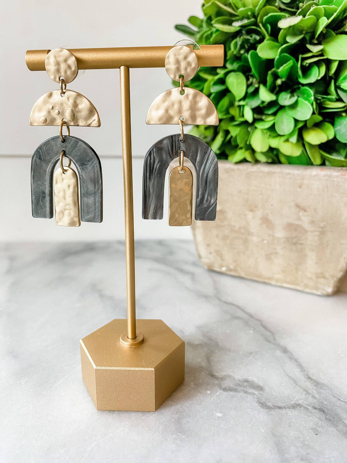 Hammered Arch Southern Statement Earrings