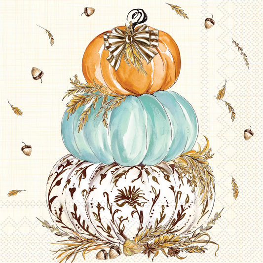 Whimsical Wheat Pumpkins Cocktail Napkins (20 ct)