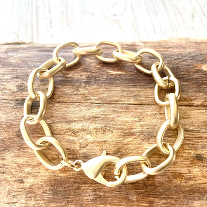 Matte Gold Chunky Bracelet