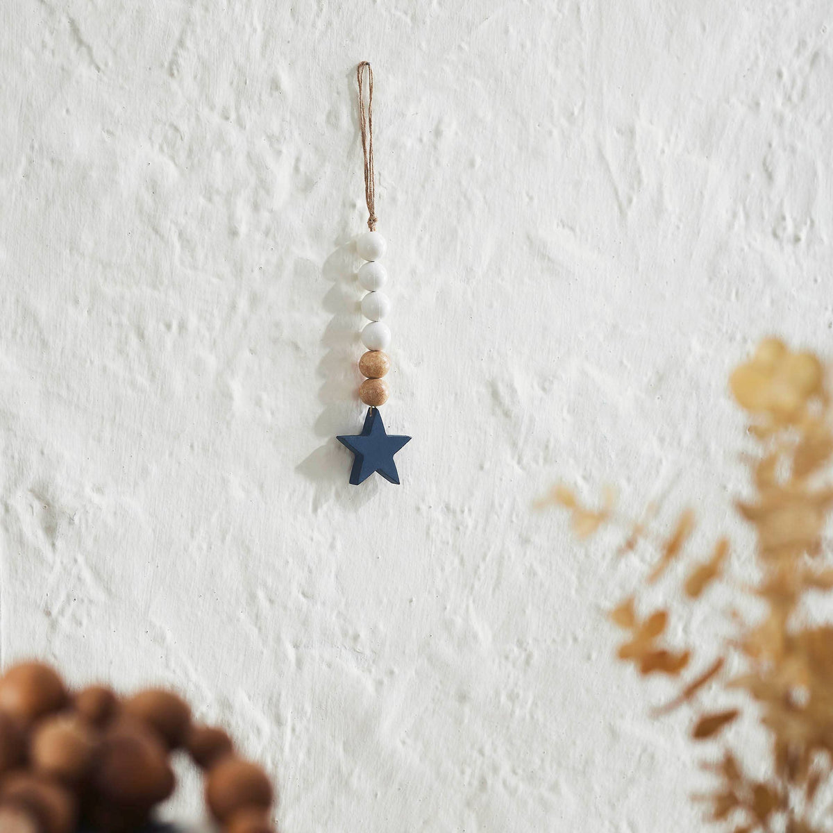 Americana Star Bead Garland Ornament