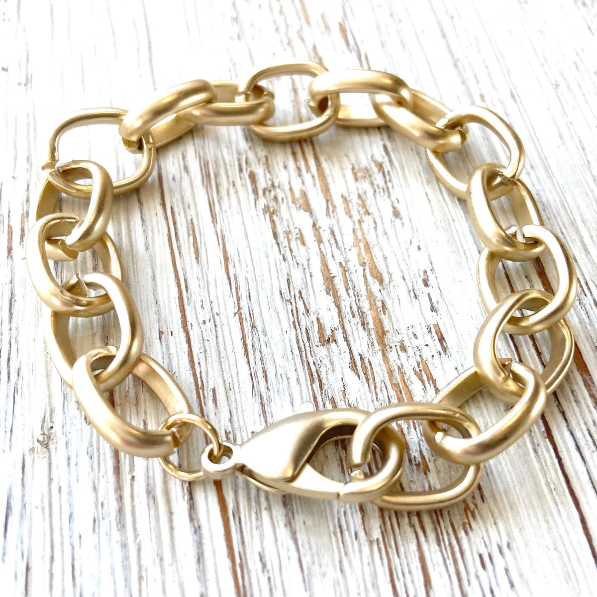 Matte Gold Chunky Bracelet